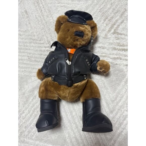 Vintage Harley Davidson Plush Bear Approximately 20” With Jacket Boots Hat - Picture 2 of 4